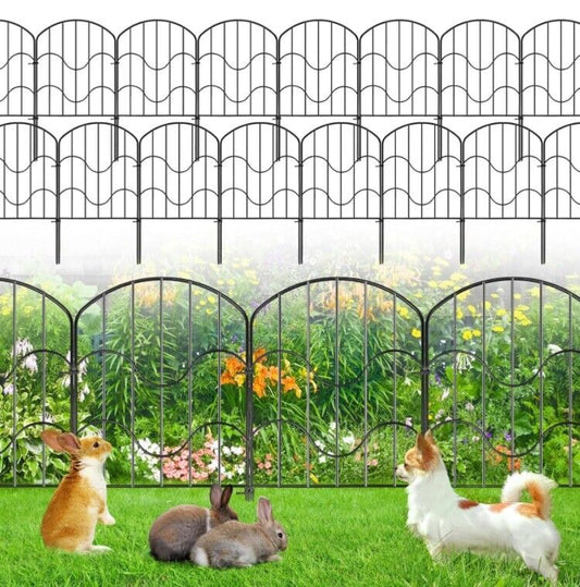 20 Pcs Rustproof Garden Fence Animal Barriers - Total 21.6ft (L) x 24in (H)