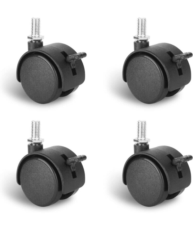 4 Pack 1.5 Inch Swivel Stem Caster Wheels Replacement Casters 1.5”