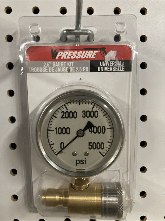 Valley Industries 2.5 " 5000 PSI Pressure Washer Quick Connect Gauge