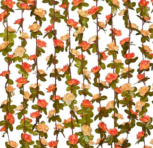 Flower Garland Rose Vines, 5 Strands 41Ft Flowers Vines for Bedroom with 33 Ft